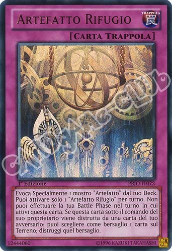 PRIO-IT072 Artefatto Rifugio ultra rara 1a edizione (IT) -NEAR MINT-