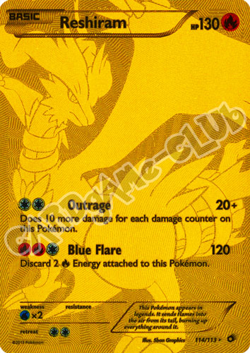 114 / 113 Reshiram ultra rara foil (EN) -NEAR MINT-