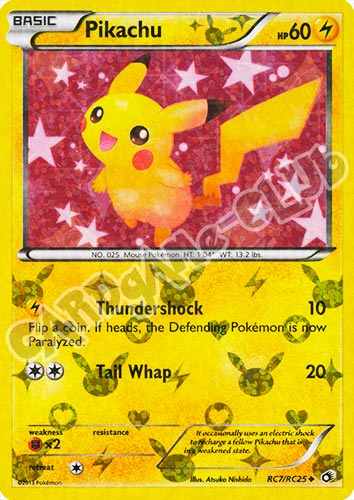 RC7/RC25 Pikachu radiant foil (EN) -NEAR MINT-