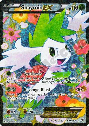 RC21/RC25 Shaymin EX radiant foil (EN) -NEAR MINT-