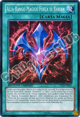 CT10-IT015 Alza-Rango-Magico Forza di Barian super rara Edizione Limitata (IT) -GOOD-