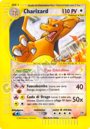 09/12 Charizard MAXI foil reverse (IT) -NEAR MINT-