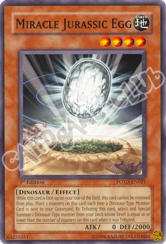 POTD-EN021 Miracle Jurassic Egg comune 1st edition (EN) -NEAR MINT-