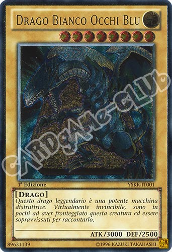 YSKR-IT001 Drago Bianco Occhi Blu rara ultimate 1a Edizione (IT) -NEAR MINT-