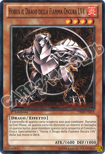 YSKR-IT019 Horus il Drago della Fiamma Oscura LV4 comune 1a Edizione (IT) -NEAR MINT-