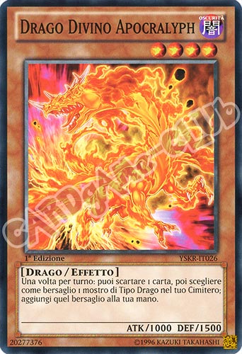 YSKR-IT026 Drago Divino Apocralyph comune 1a Edizione (IT) -NEAR MINT-