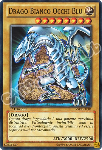 YSKR-IT001 Drago Bianco Occhi Blu comune 1a Edizione (IT) -NEAR MINT-