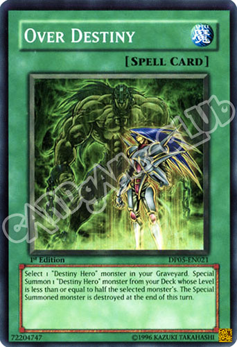 DP05-EN021 Over Destiny super rara 1st edition (IT) -NEAR MINT-