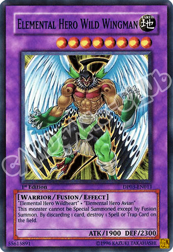 DP03-EN011 Elemental HERO Wild Wingman comune 1st edition (EN) -NEAR MINT-