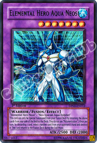 DP03-EN012 Elemental HERO Aqua Neos rara 1st edition (EN) -NEAR MINT-