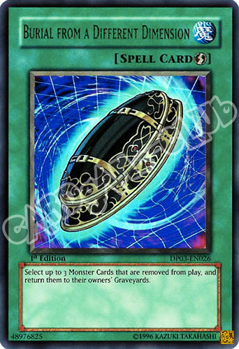 DP03-EN026 Burial from a Different Dimension ultra rara 1st edition (EN) -NEAR MINT-