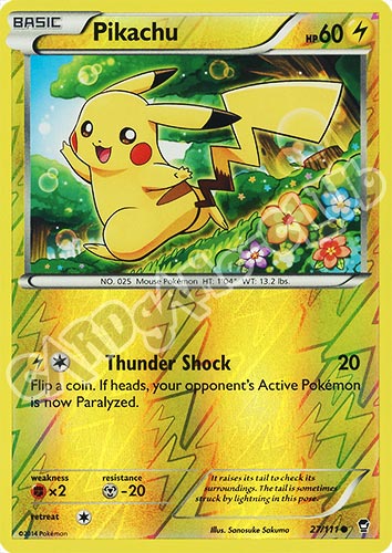 027 / 113 Pikachu comune foil reverse (EN) -NEAR MINT-
