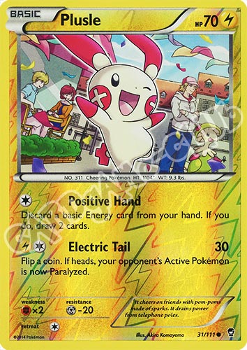 031 / 113 Plusle comune foil reverse (EN) -NEAR MINT-