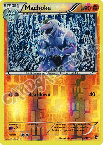 045 / 113 Machoke non comune foil reverse (EN) -NEAR MINT-