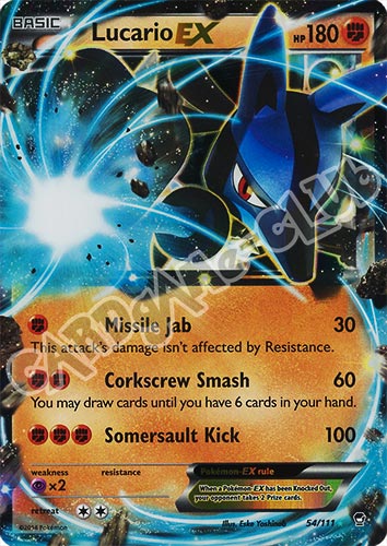 054 / 113 Lucario EX rara ex foil (EN) -NEAR MINT-