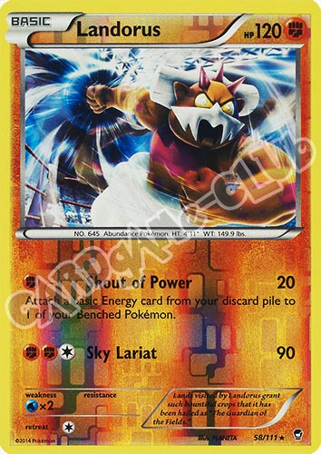 058 / 113 Landorus rara foil reverse (EN) -NEAR MINT-