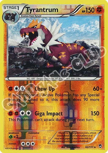 062 / 113 Tyrantrum rara foil reverse (EN) -NEAR MINT-