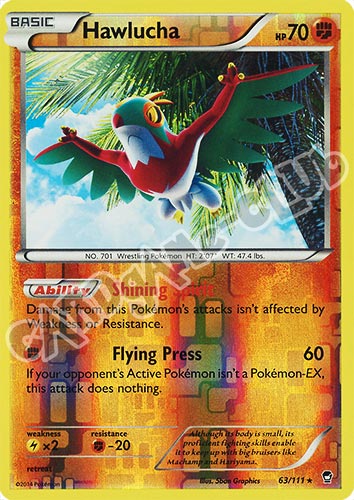 063 / 113 Hawlucha rara foil reverse (EN) -NEAR MINT-