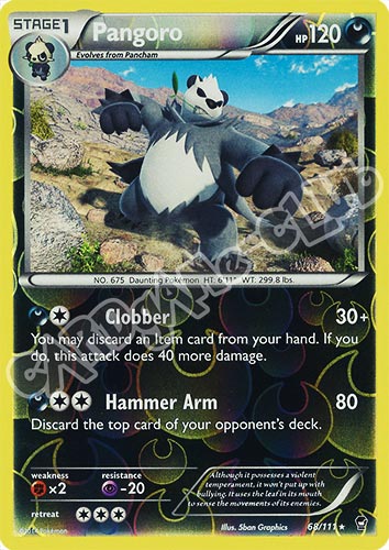 068 / 113 Pangoro rara foil reverse (EN) -NEAR MINT-