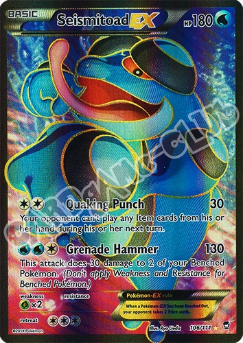 106 / 113 Seismitoad EX rara segreta foil (EN) -NEAR MINT-