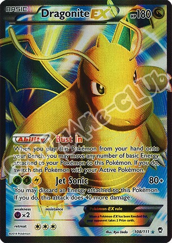 108 / 113 Dragonite EX rara segreta foil (EN) -NEAR MINT-