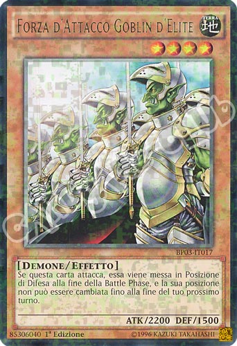 BP03-IT017 Forza d'Attacco Goblin D'Elite rara shatter foil 1a edizione (IT) -NEAR MINT-