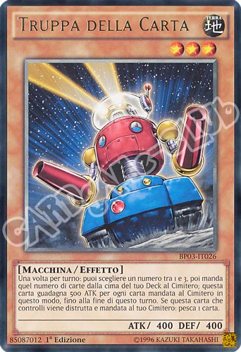 BP03-IT026 Truppa della Carta rara 1a edizione (IT) -NEAR MINT-