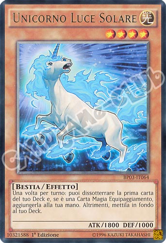 BP03-IT064 Unicorno Luce Solare rara 1a edizione (IT) -NEAR MINT-