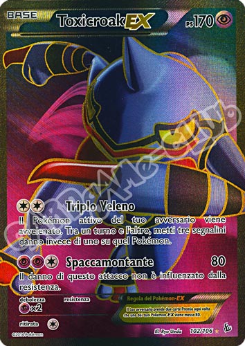 102 / 106 Toxicroak EX rara segreta foil (IT) -GOOD-