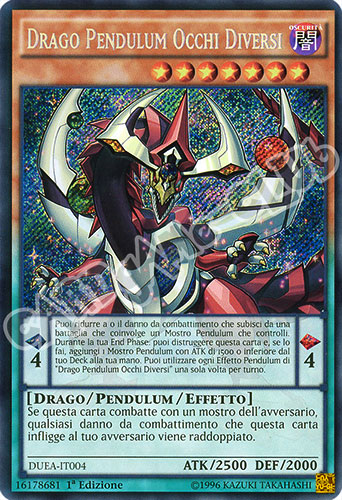 DUEA-IT004 Drago Pendulum Occhi Diversi rara segreta 1a edizione (IT)  -GOOD-