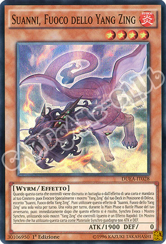 DUEA-IT028 Suanni, Fuoco dello Yang Zing super rara 1a edizione (IT)  -GOOD-