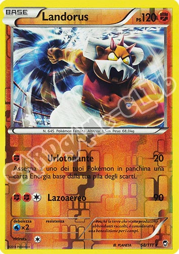 058 / 113 Landorus rara foil reverse (IT) -NEAR MINT-