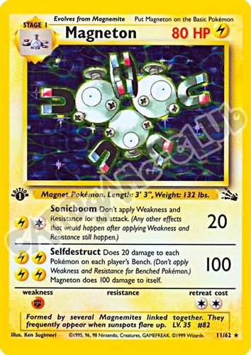 11 / 62 Magneton rara foil 1st edition (EN) -NEAR MINT-