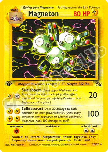 26 / 62 Magneton rara 1st edition (EN) -NEAR MINT-