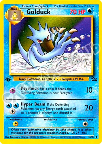 35 / 62 Golduck non comune 1st edition (EN) -NEAR MINT-