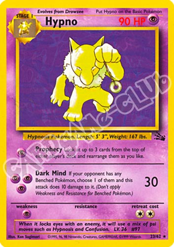 23 / 62 Hypno rara unlimited (EN) -NEAR MINT-