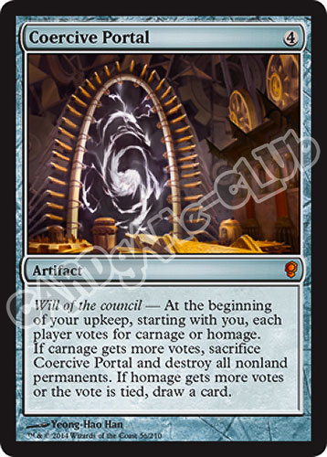056 / 210 Coercive Portal rara mitica (EN) -NEAR MINT-