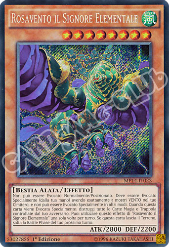 MP14-IT022 Rosavento il Signore Elementale rara segreta 1a Edizione (IT) -NEAR MINT-