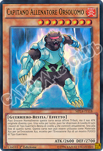 MP14-IT118 Capitano Allenatore Orsouomo ultra rara 1a Edizione (IT) -NEAR MINT-