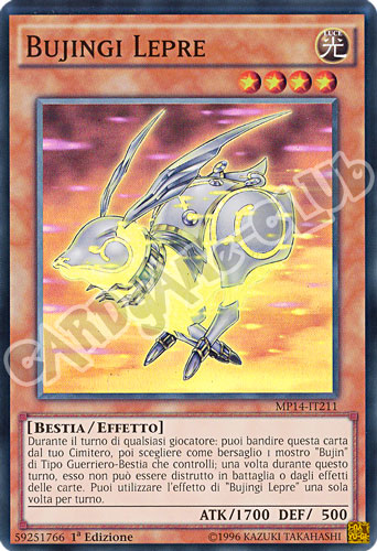 MP14-IT211 Bujingi Lepre super rara 1a Edizione (IT) -NEAR MINT-
