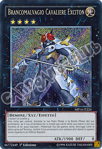 MP14-IT224 Brancomalvagio Cavaliere Exciton rara segreta 1a Edizione (IT) -NEAR MINT-