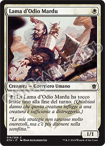 016 / 269 Lama d'Odio Mardu comune (IT) -NEAR MINT-