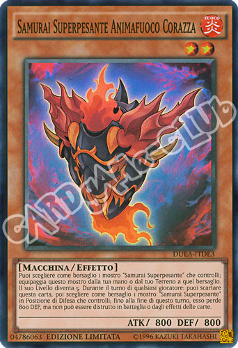 DUEA-ITDE3 Samurai Superpesante Animafuoco Corazza super rara Edizione Limitata (IT) -NEAR MINT-