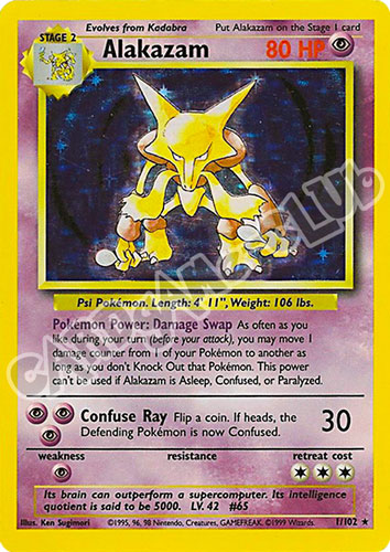 001 / 102 Alakazam rara foil unlimited (EN) -NEAR MINT-