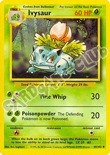 030 / 102 Ivysaur non comune unlimited (EN) -NEAR MINT-