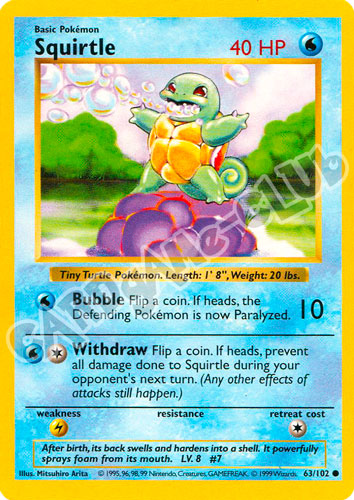 063 / 102 Squirtle comune unlimited (EN) -NEAR MINT-