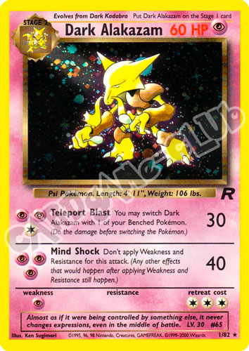 01 / 82 Dark Alakazam rara foil unlimited (EN) -NEAR MINT-