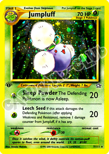 007 / 111 Jumpluff rara foil 1st edition (EN) -NEAR MINT-