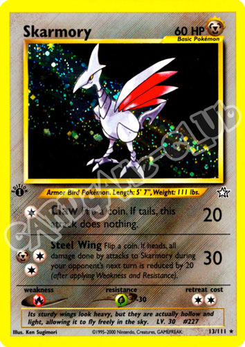 013 / 111 Skarmory rara foil 1st edition (EN) -NEAR MINT-