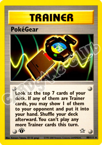 088 / 111 Poke' Gear rara 1st edition (EN) -NEAR MINT-